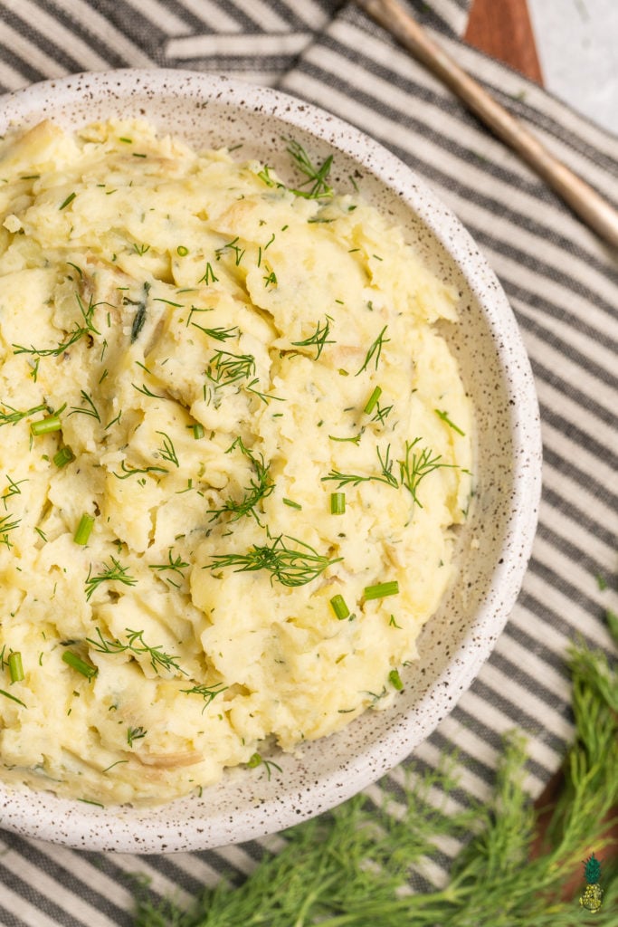 The Best Vegan Mashed Potatoes Close Up