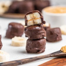 Frozen Chocolate Covered Bananas with Peanut Butter (3-Ingredients)