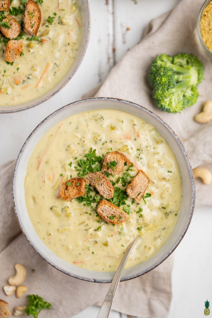 The BEST Vegan Broccoli Cheddar Soup (Panera Copycat) - Sweet Simple Vegan