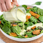featured image square salad dressing pour