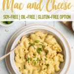 nut free allergen friendly vegan mac and cheese in a white bowl by sweet simple vegan pinterest