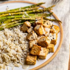 Lemon Pepper Tofu Sheet Pan Dinner Recipe