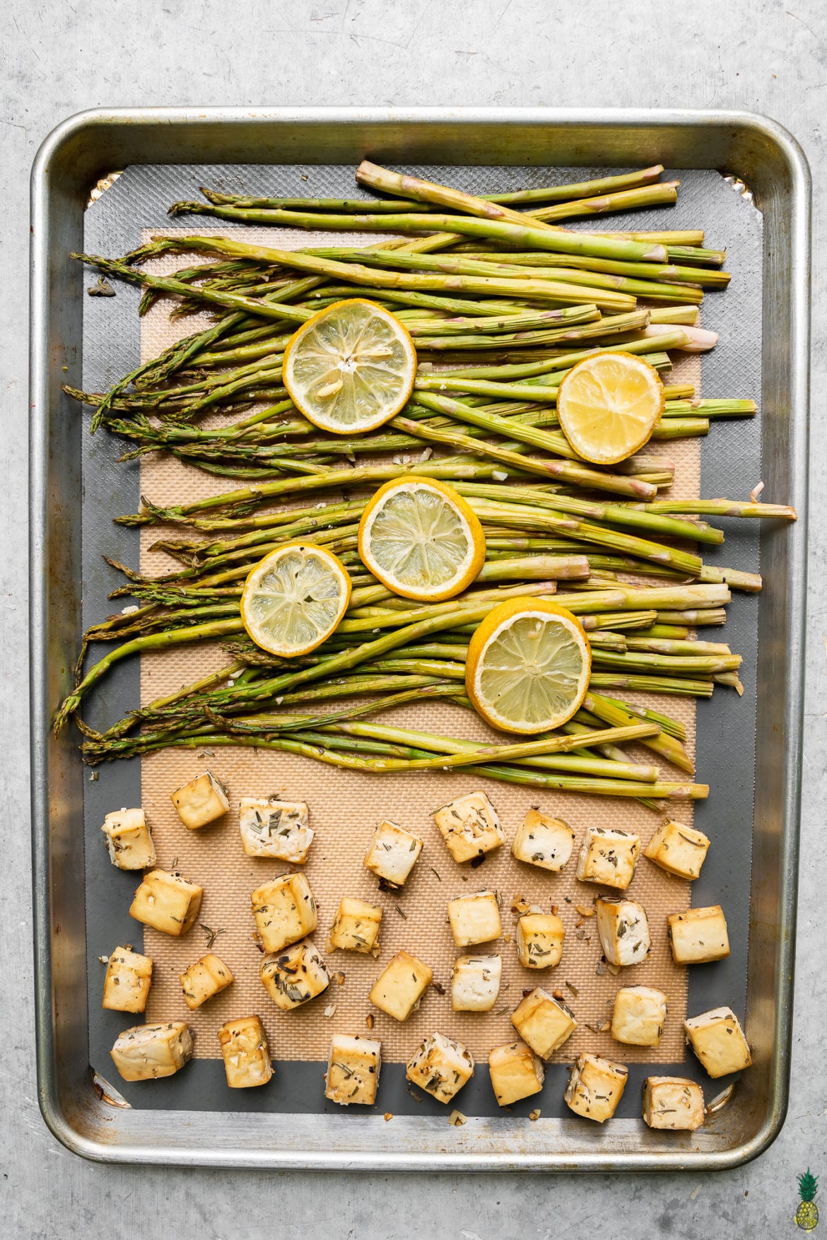 Lemon Pepper Tofu Sheet Pan Dinner - Sweet Simple Vegan
