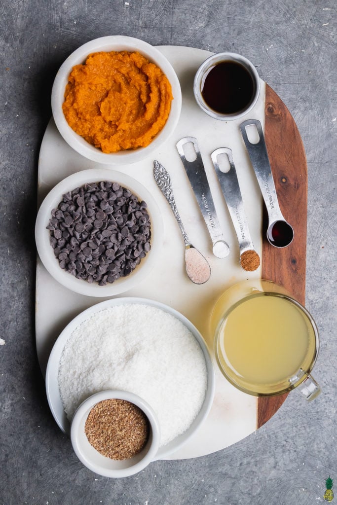 ingredients to make vegan Chocolate Dipped Pumpkin Macaroons