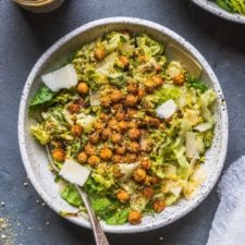 Brussels Sprouts Caesar Salad (Easy & Vegan)