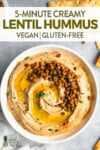 5 minute lentil hummus by sweet simple vegan for pinterest