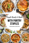 collage image for simple meals round up pinterest image