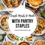 collage image for simple meals round up pinterest image