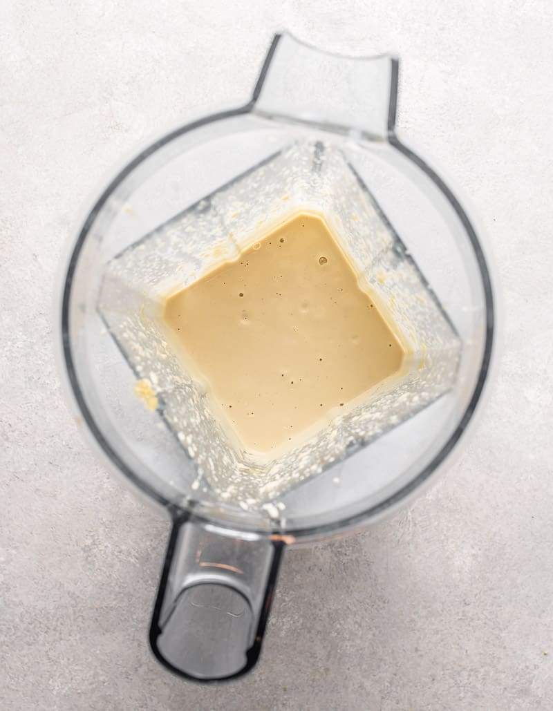 vegan cream sauce for primavera in a blender