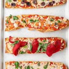 5-Ingredient French Bread Pizza (Vegan)
