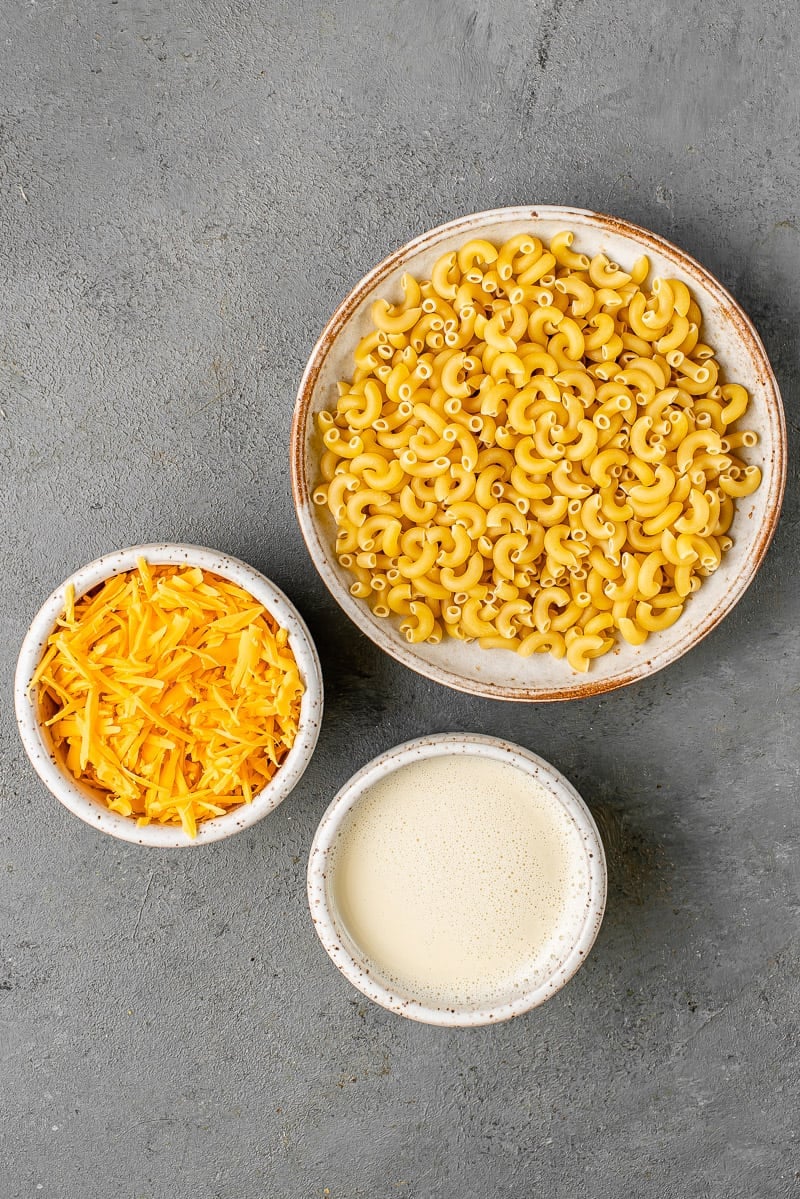 ingredients for one pot vegan mac and cheese
