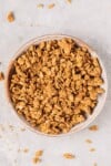 overhead image of granola bowl