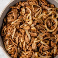 Vegan Bistek Tagalog (aka Filipino Beef Steak)