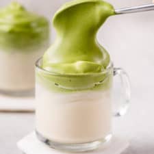 Vegan Dalgona Matcha Latte