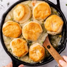 Skillet Biscuit Pot Pie (Vegan)