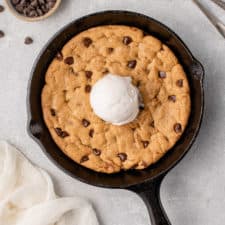 Vegan Chocolate Chip Skillet Cookie