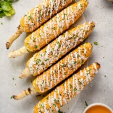 Buffalo Vegan Corn on the Cob with Ranch Dressing Recipe