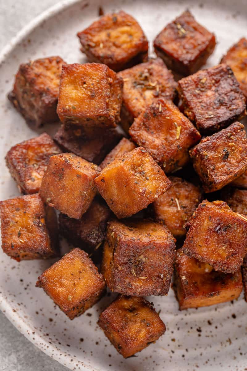 Lemon Tempeh Air Fryer Sheet Pan Dinner