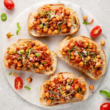 Spiced Chickpea and Tomato Toast