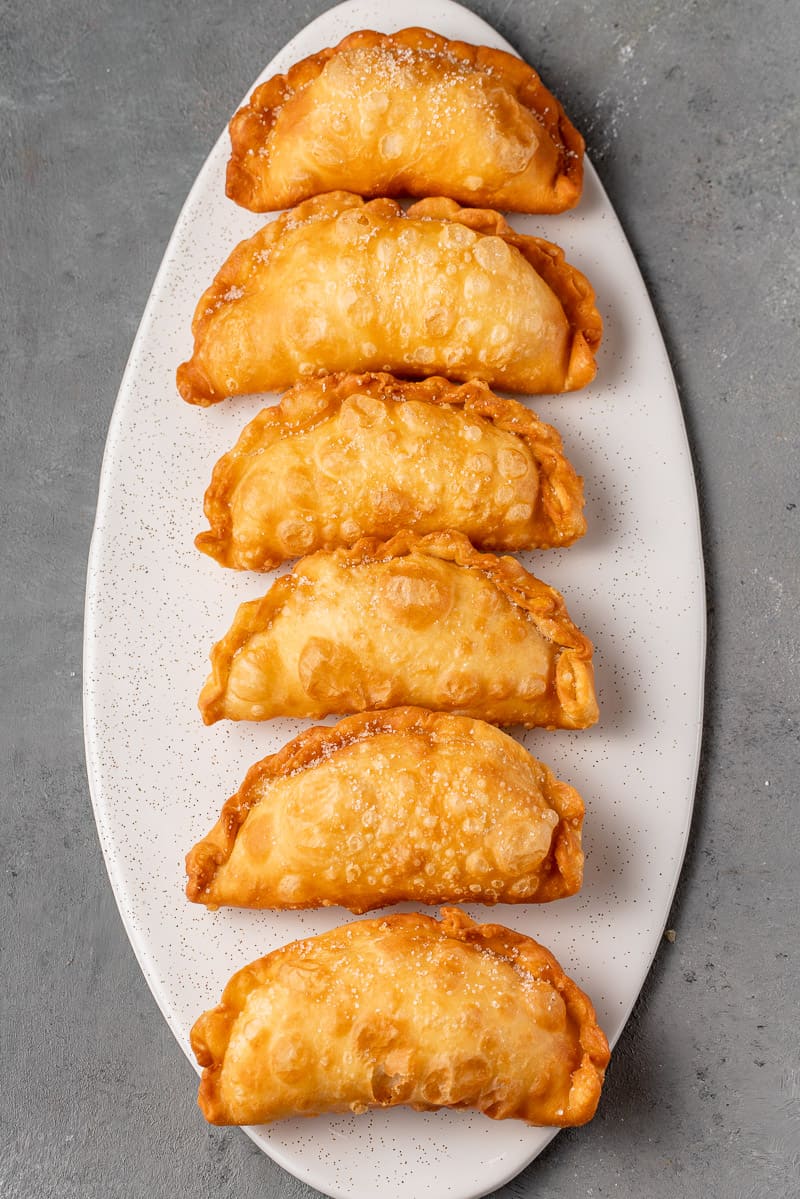 Ecuadorian Fried Cheese Empanadas white plate