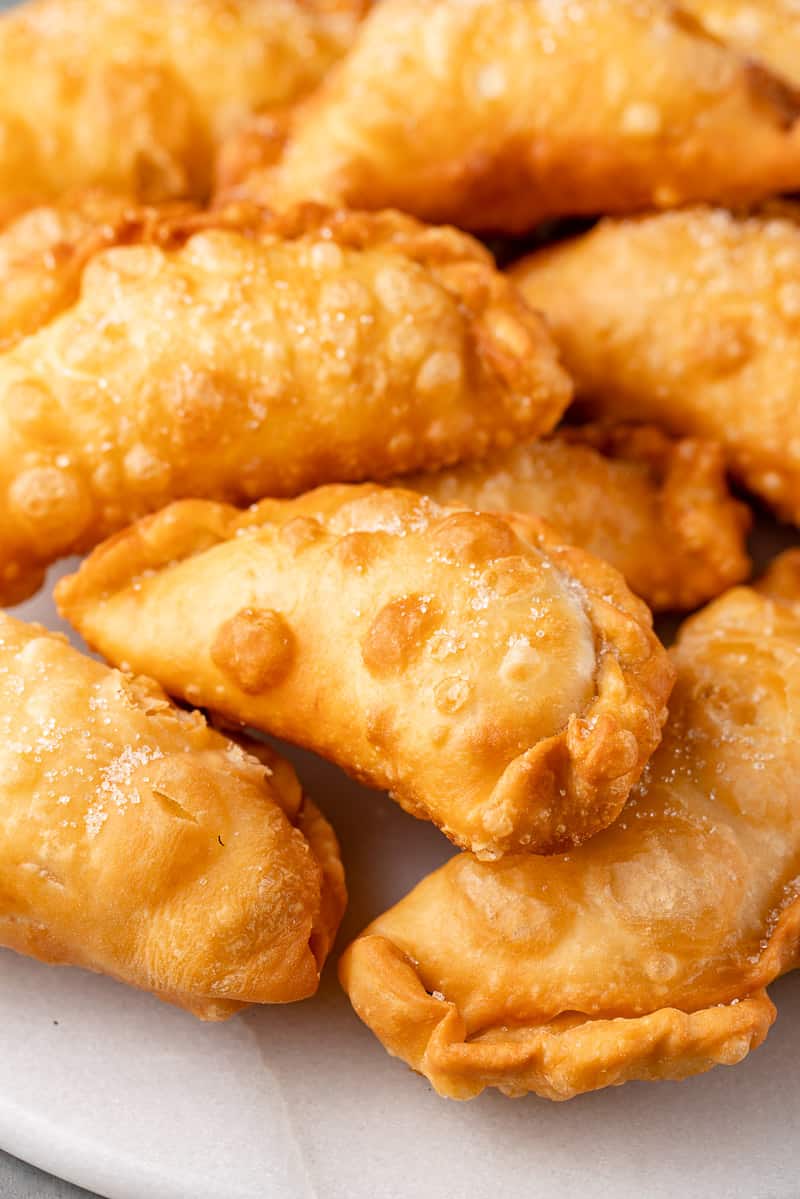 close up Ecuadorian Fried Cheese Empanadas