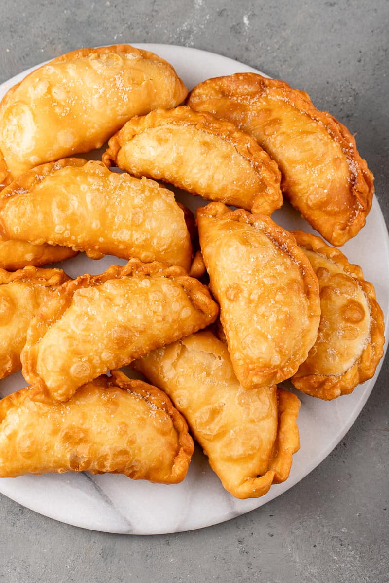 close up Ecuadorian Fried Cheese Empanadas