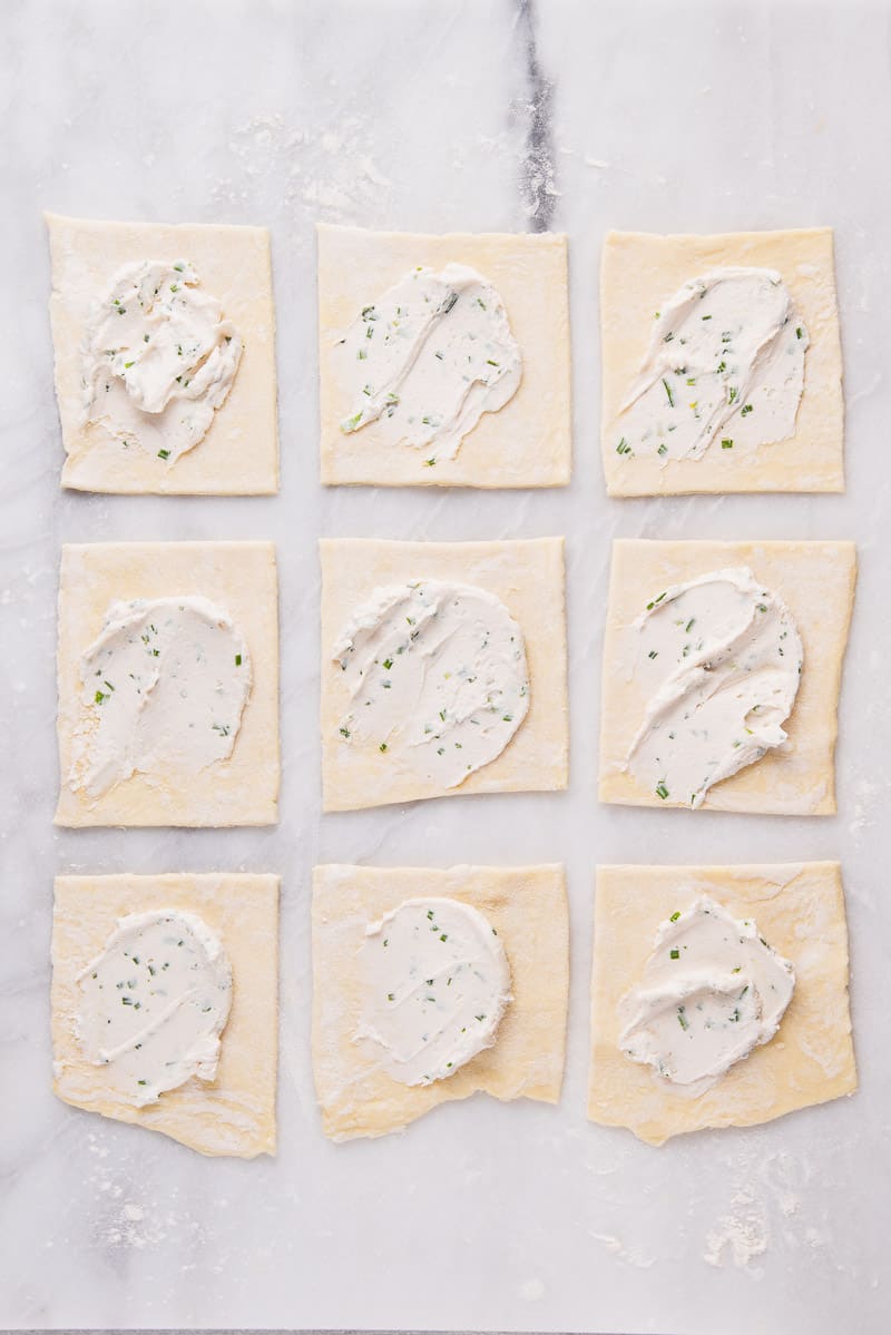 step by step of Asparagus & Cream Cheese Puff Pastry