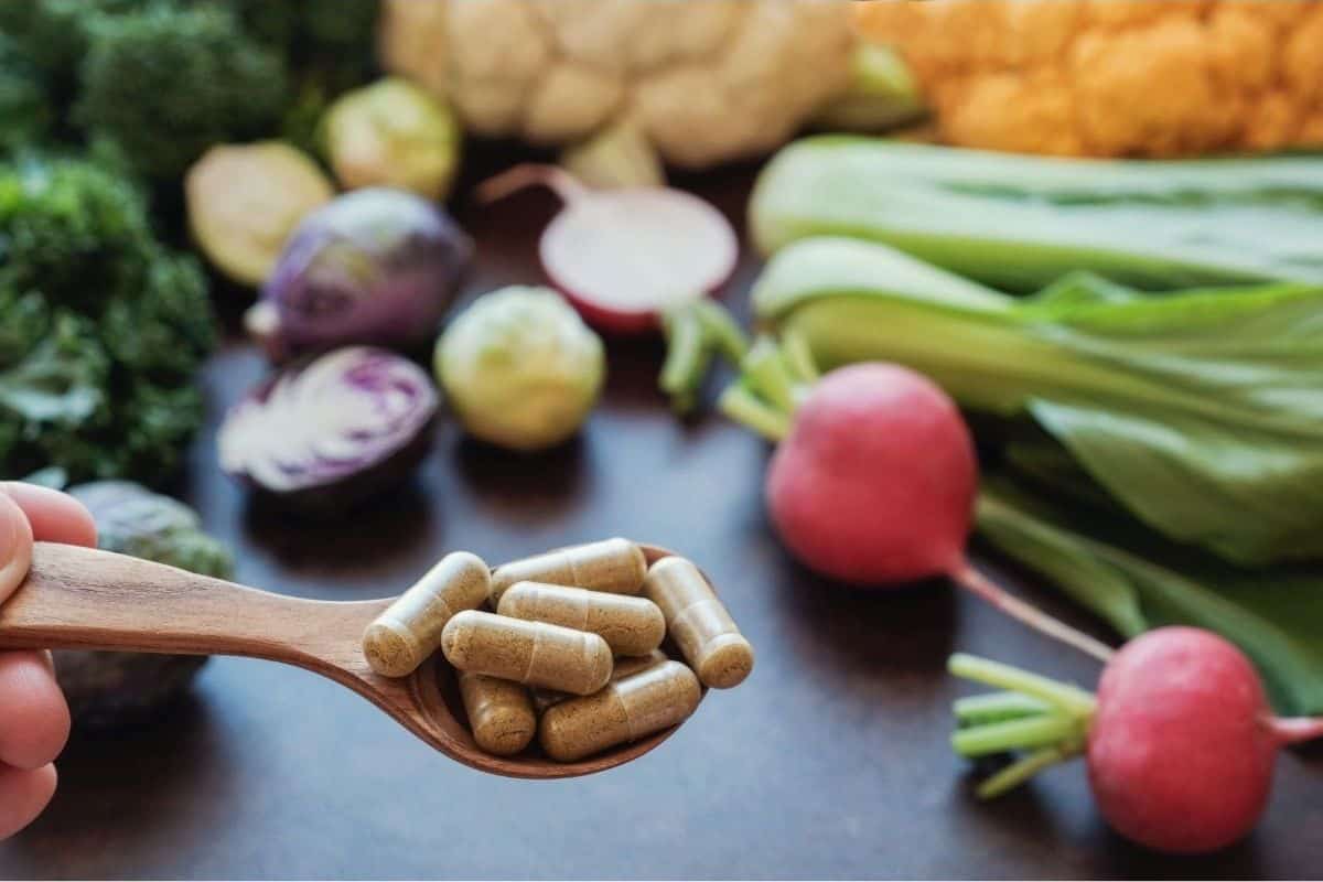 vegan supplements with produce