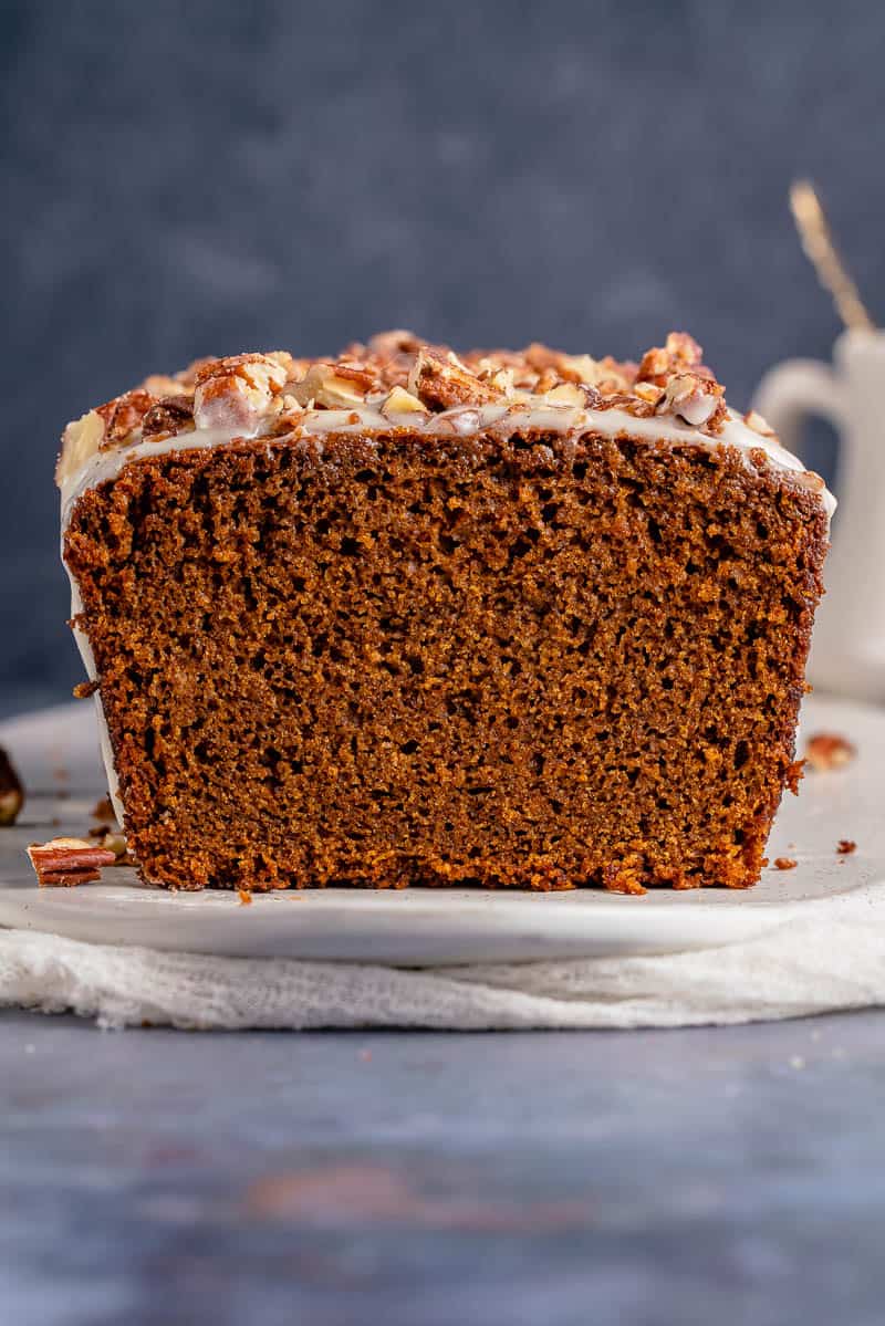 straight forward shot of loaf cake