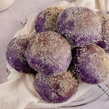 Fluffy Ube Pandesal (Filipino Purple Yam Bread Rolls)