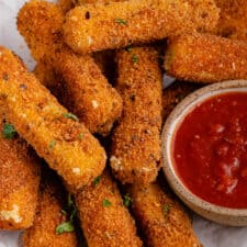 Spicy Dairy-Free Mozzarella Sticks