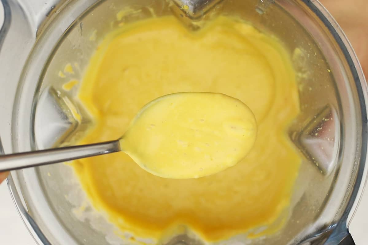 vegan nacho cheese in blender