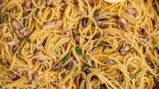 Creamy Garlic Butter Miso Pasta with Shiitake Mushrooms - BEYOND THE NOMS