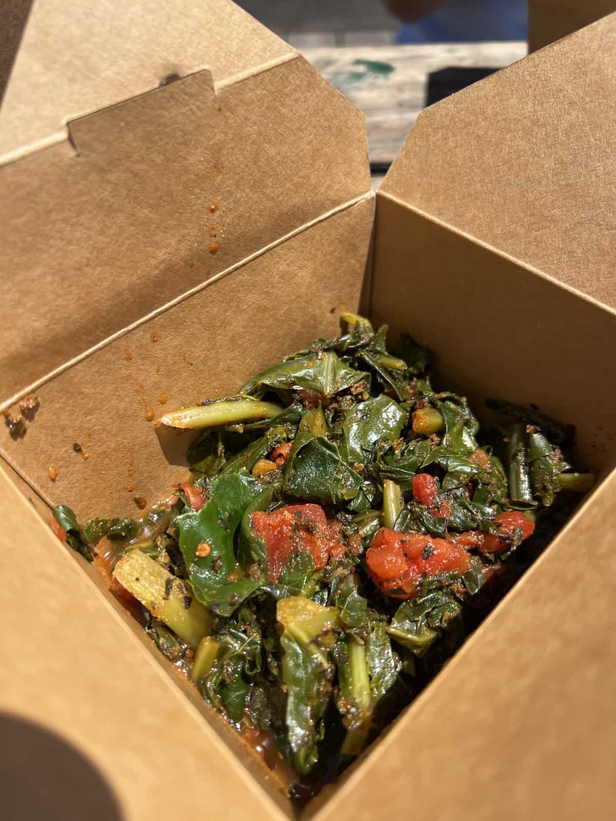 greens from Souley Vegan in Oakland, CA
