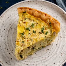 Potato and Leek Tofu Quiche