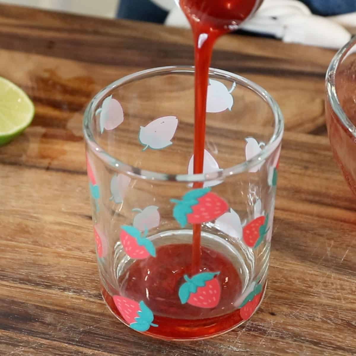 making Strawberry Mojito Mocktail