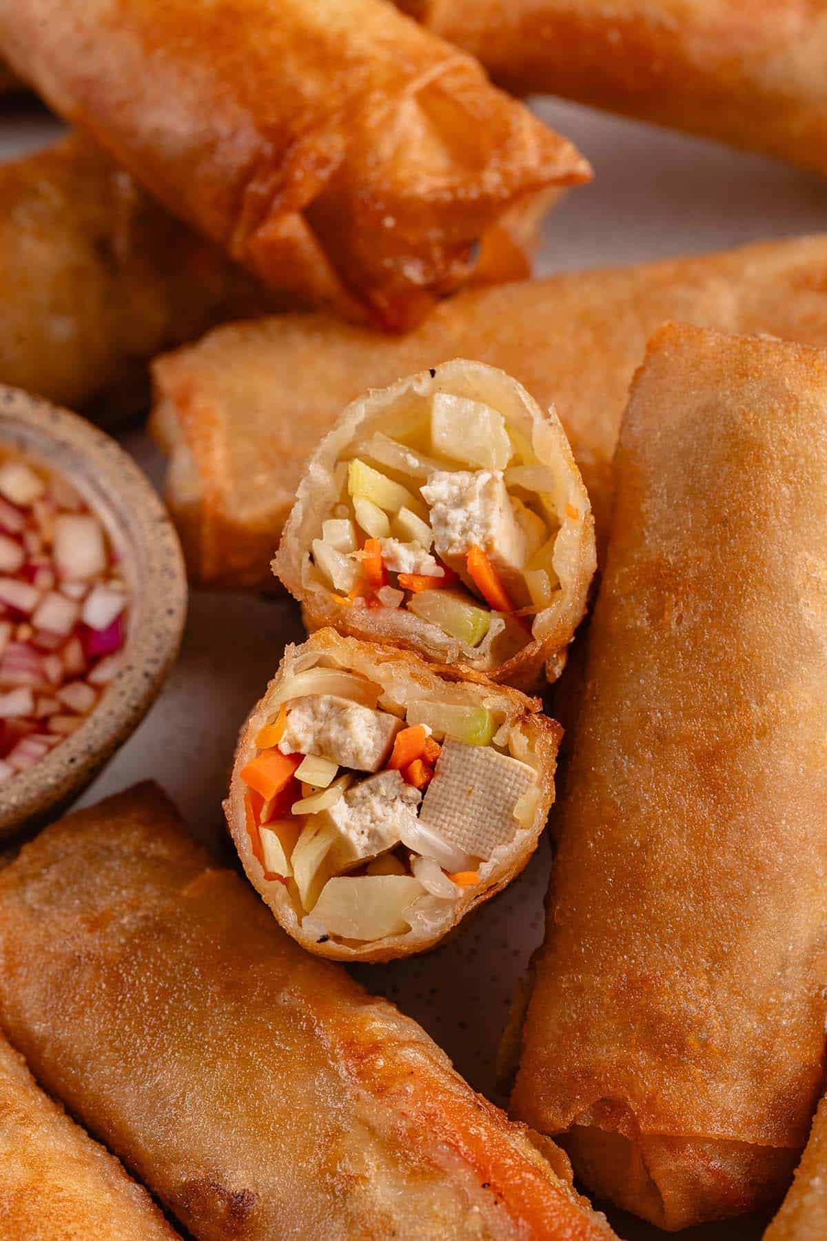 Chicken and Vegetable Spring Rolls - Recipes are Simple