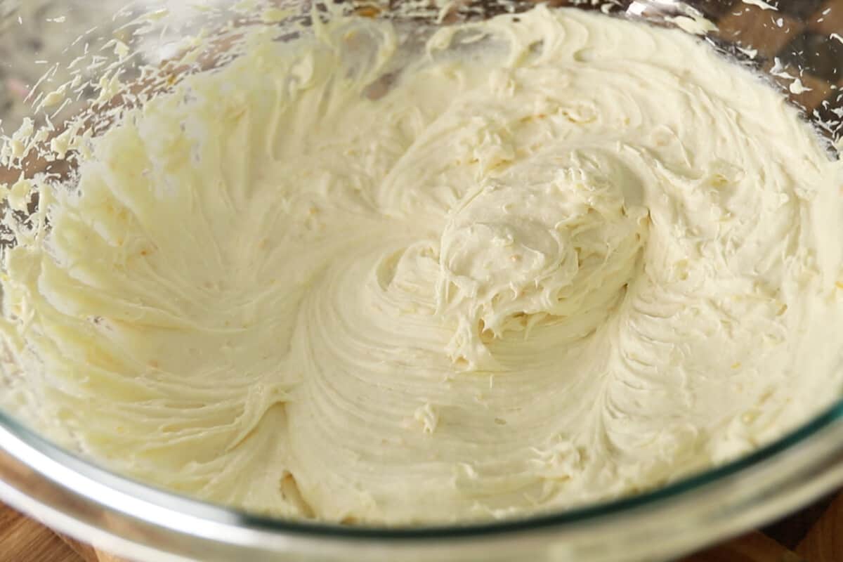 step by step - creamed butter and sugar in bowl