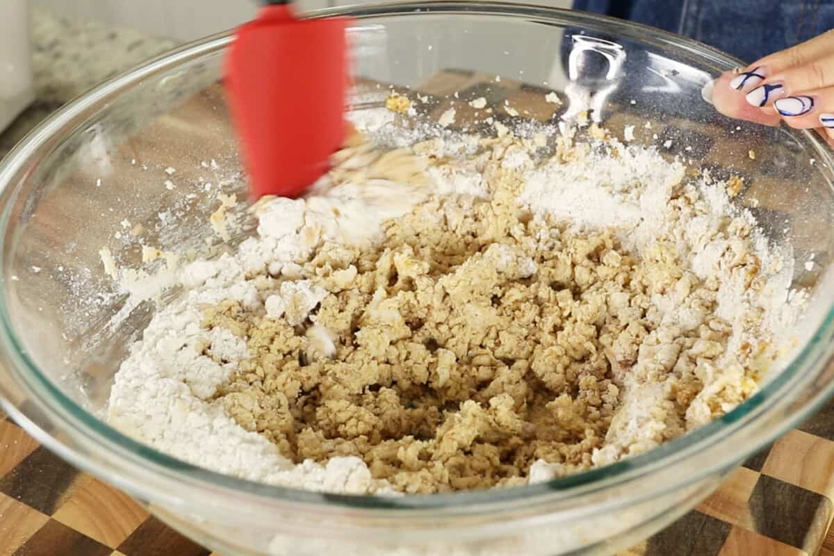 step by step of dough in a bowl