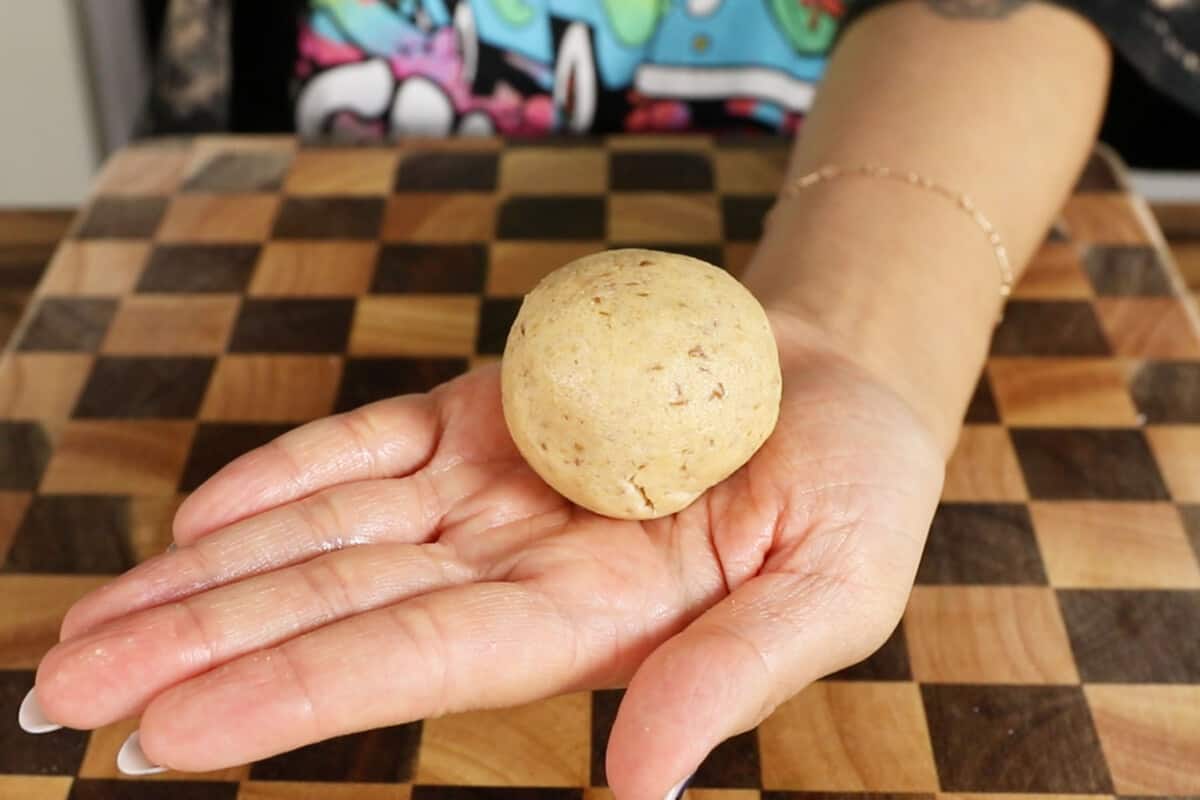 rolled dough into a ball