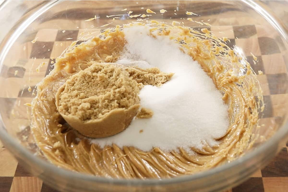 brown sugar added to the butters and sugar