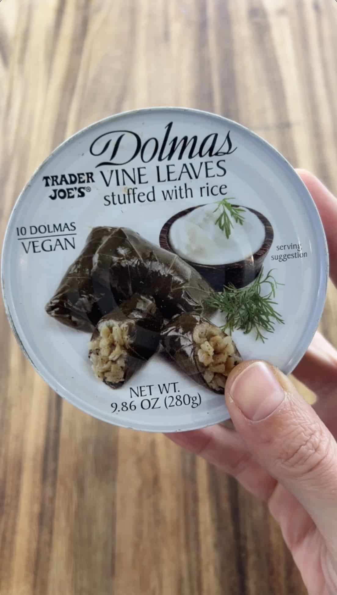 trader joe's dolmas vine leaves stuffed with rice