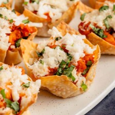 Vegan Chicken Parmesan Wonton Cups Recipe