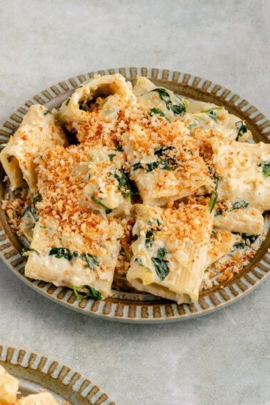Vegan Spinach Artichoke Pasta - Sweet Simple Vegan
