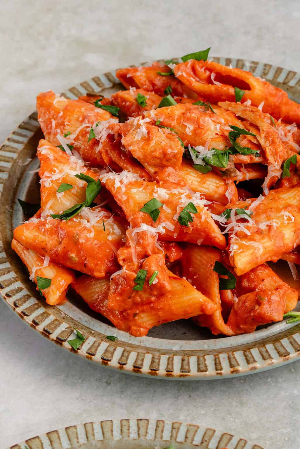 Creamy Vegan Cajun Pasta with Chick'n Sweet Simple Vegan