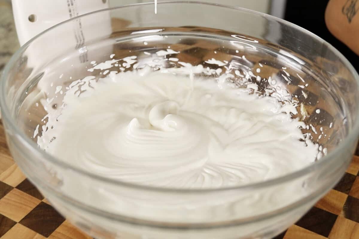 step by step: mixing in the vanilla