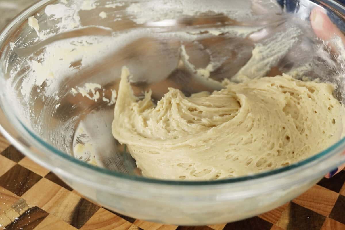 step by step: finished batter in a bowl