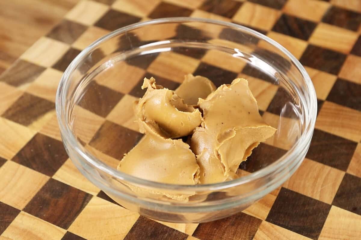 cookie butter in a bowl