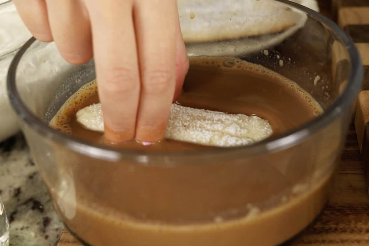 step by step: dipping lady fingers into masala chai