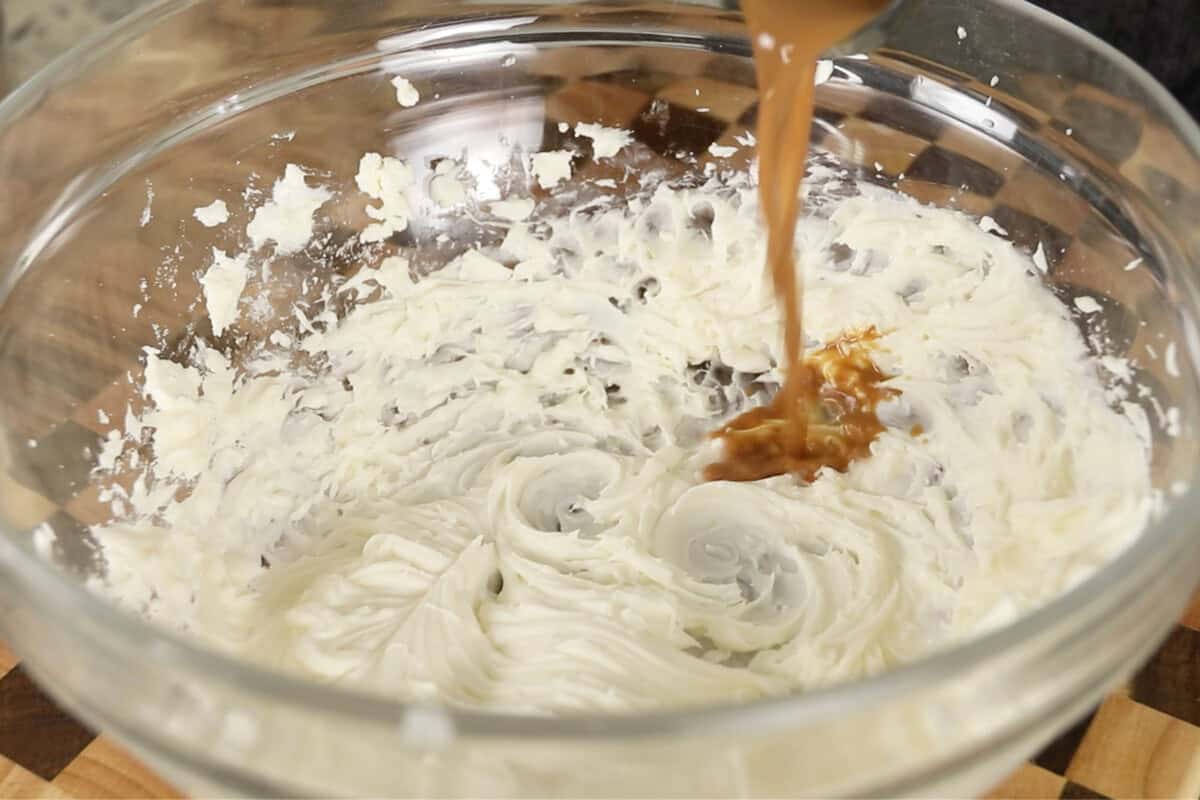 step by step: adding the chia into the bowl